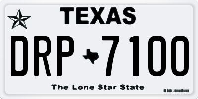 TX license plate DRP7100