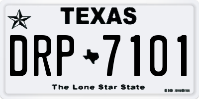 TX license plate DRP7101