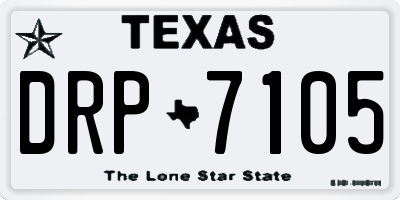 TX license plate DRP7105