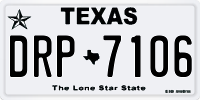 TX license plate DRP7106