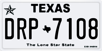TX license plate DRP7108
