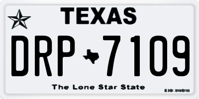 TX license plate DRP7109