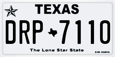 TX license plate DRP7110