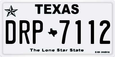 TX license plate DRP7112