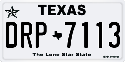 TX license plate DRP7113