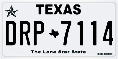 TX license plate DRP7114