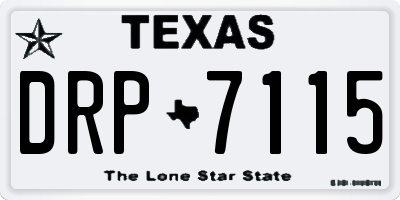 TX license plate DRP7115