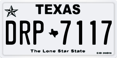 TX license plate DRP7117