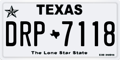 TX license plate DRP7118