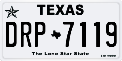 TX license plate DRP7119