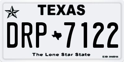 TX license plate DRP7122
