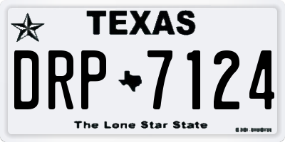 TX license plate DRP7124