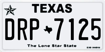 TX license plate DRP7125