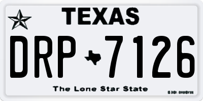 TX license plate DRP7126