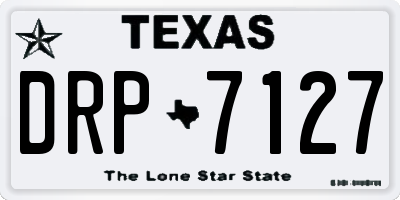 TX license plate DRP7127