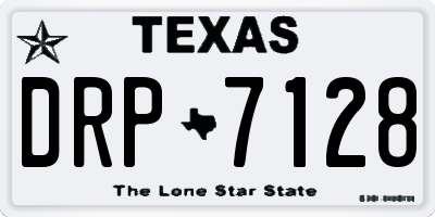 TX license plate DRP7128