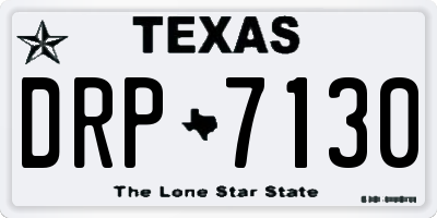 TX license plate DRP7130
