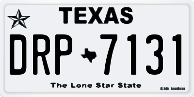 TX license plate DRP7131