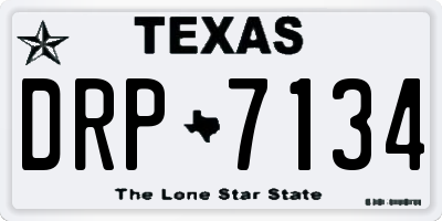 TX license plate DRP7134
