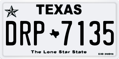 TX license plate DRP7135