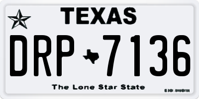 TX license plate DRP7136