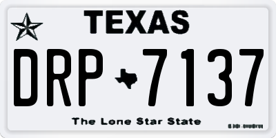 TX license plate DRP7137