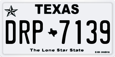 TX license plate DRP7139