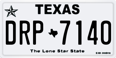 TX license plate DRP7140