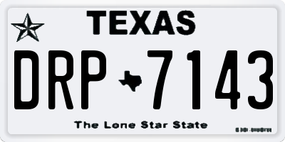 TX license plate DRP7143