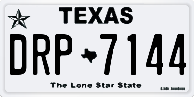 TX license plate DRP7144