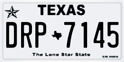 TX license plate DRP7145
