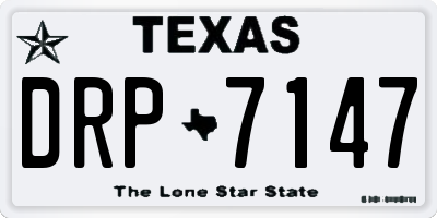 TX license plate DRP7147