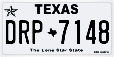 TX license plate DRP7148