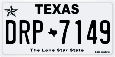 TX license plate DRP7149