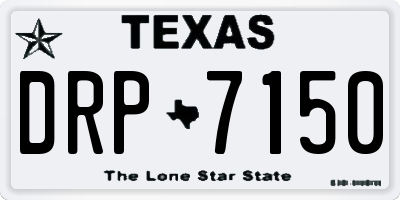 TX license plate DRP7150