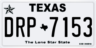 TX license plate DRP7153