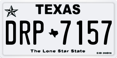 TX license plate DRP7157