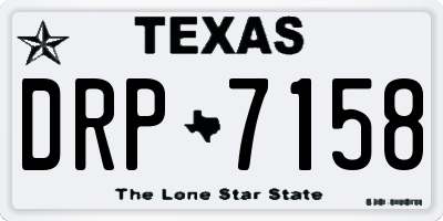 TX license plate DRP7158