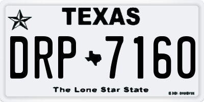 TX license plate DRP7160