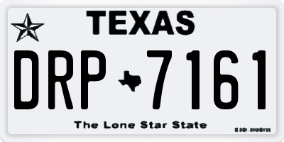 TX license plate DRP7161