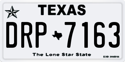TX license plate DRP7163