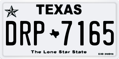 TX license plate DRP7165