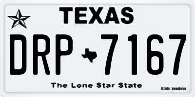 TX license plate DRP7167