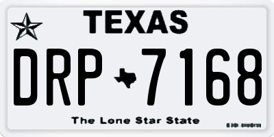 TX license plate DRP7168
