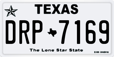 TX license plate DRP7169