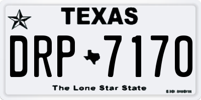 TX license plate DRP7170