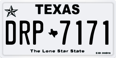 TX license plate DRP7171