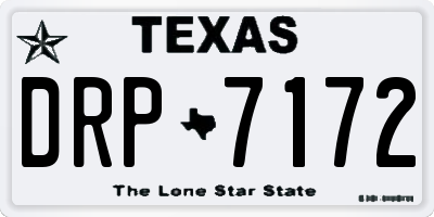 TX license plate DRP7172