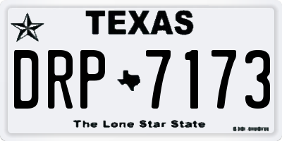 TX license plate DRP7173