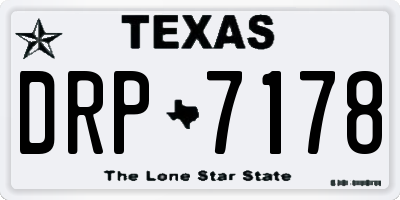 TX license plate DRP7178
